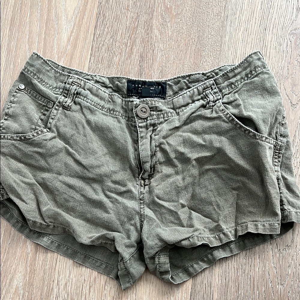 Sanctuary Olive Green Cargo Shorts